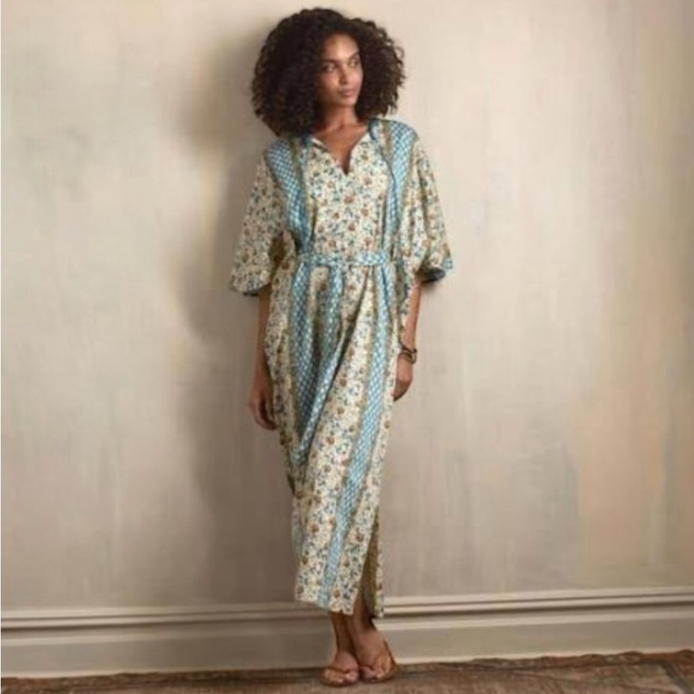 Villa D’Ascoli x The Company Store floral 100% cotton kaftan sleepwear